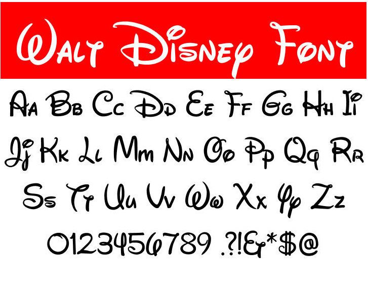 Disney fonts for mac